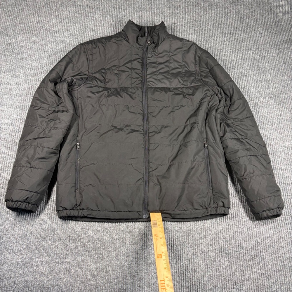 Chaps Jacket Men's L Black Quilted Puffer Full Zip Mock Neck Lightweight Coat
